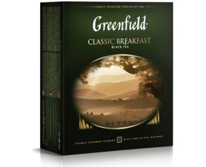 Чай Greenfield Classic Breakfast черный, 100х2г