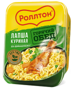 Лапша быстрого приготовления «Роллтон» с курицей по-домашнему в чашке, 90 г × 24 шт.